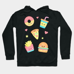 Cute Kawaii Fast Food - Adorable Sweet Food - Kawaii Art Hoodie